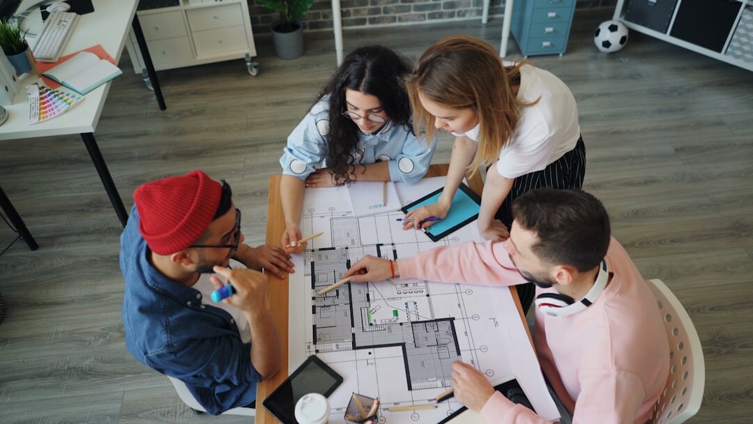 designers collaborating on layout