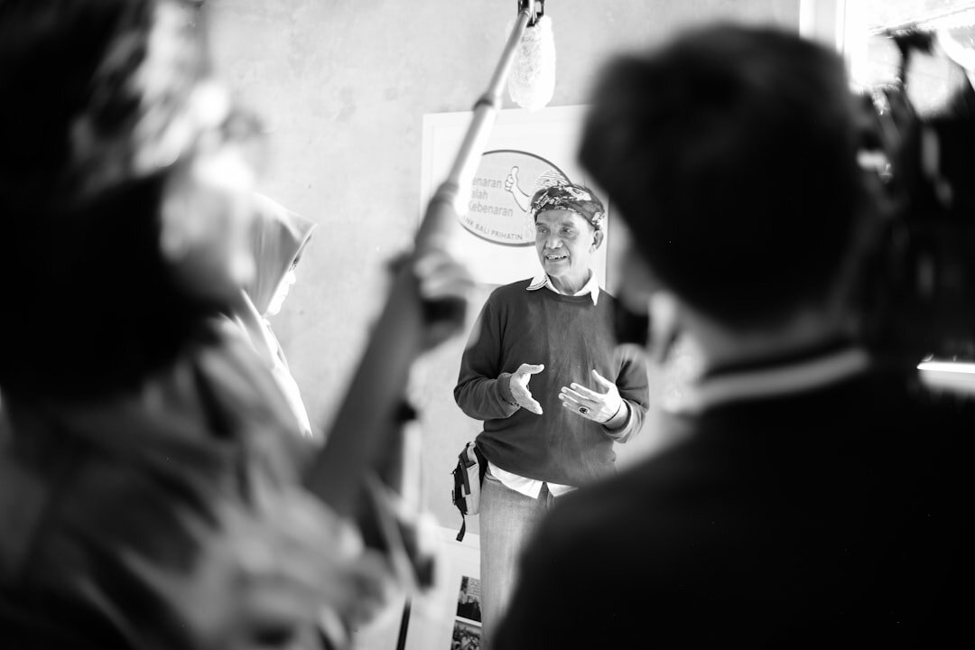 creative leader presenting story