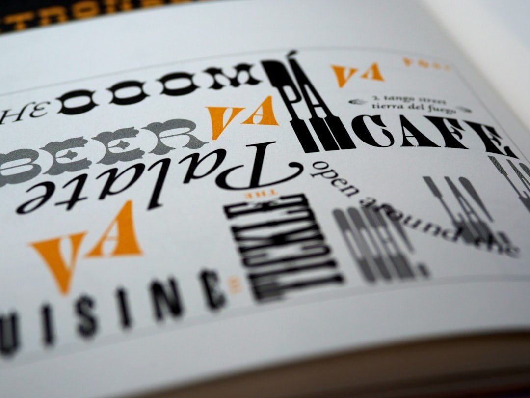 magazine typography closeup
