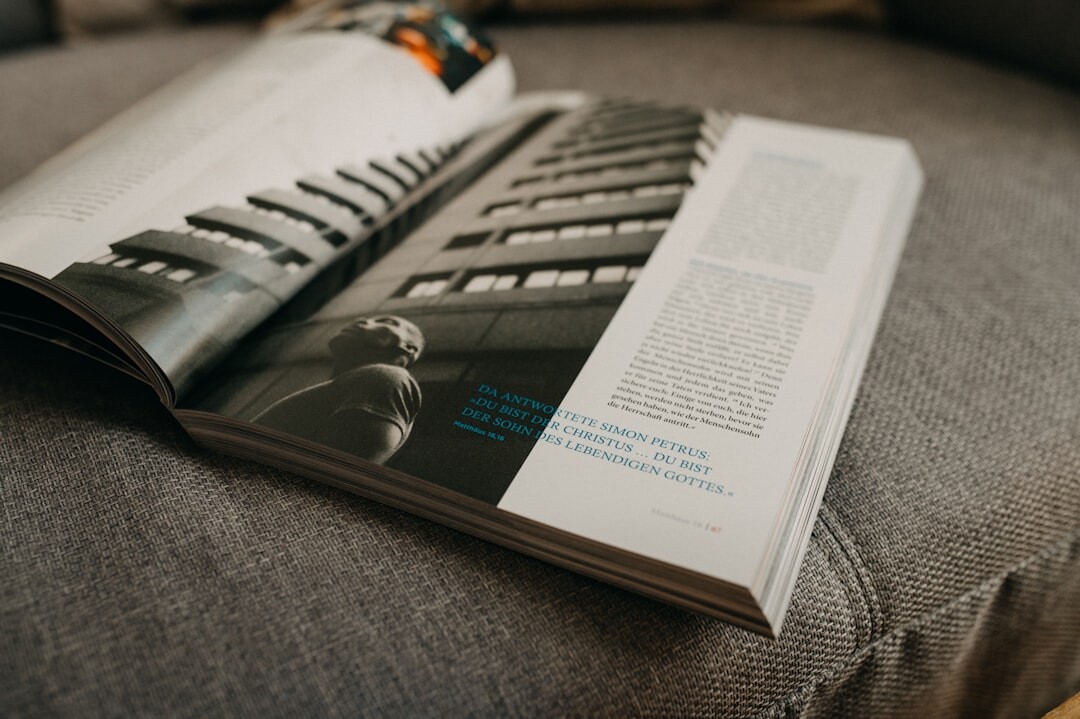 open magazine pages
